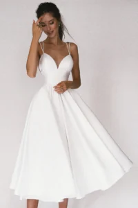 white midi dress